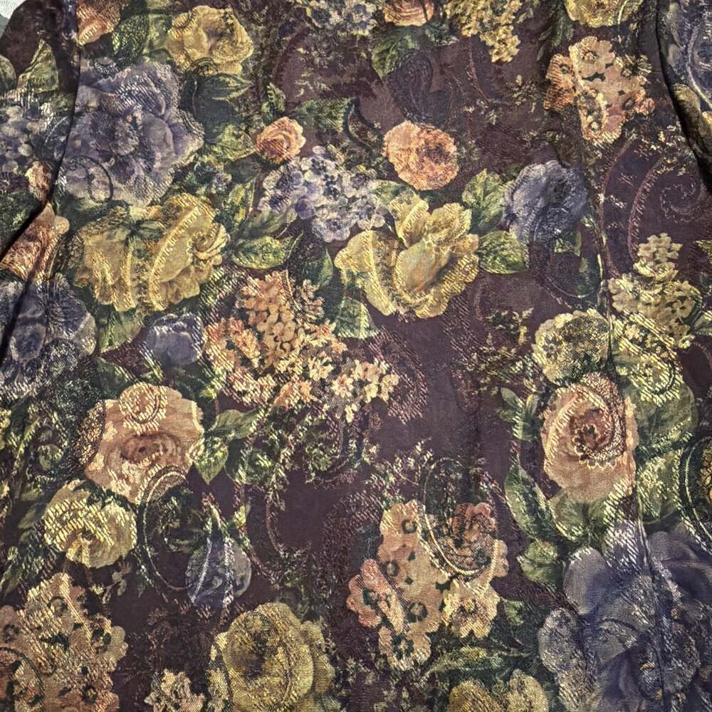 VNTG 1980s Tapestry Grunge Dark Cottagecore, Whimsigoth Shoulder Pads Academia M - Picture 5 of 10